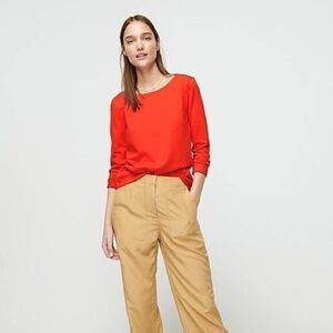 J.Crew Long-sleeve tie-back T-shirt in Mariner